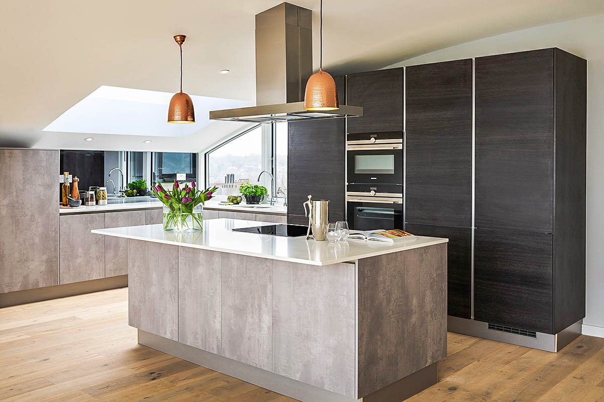 kitchen curved ceiling 55 Woodside Park Road