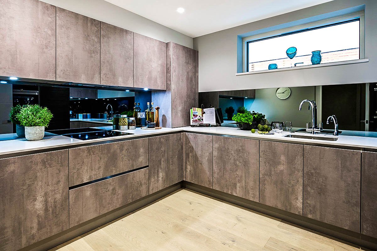 kitchen black splashback 55 Woodside Park Road