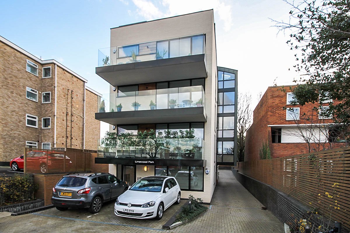 white brick Building construction front 55 Woodside Park Road